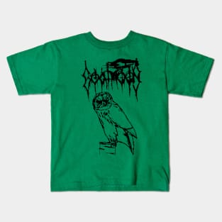 Goatmoon Owl | Black Metal Kids T-Shirt